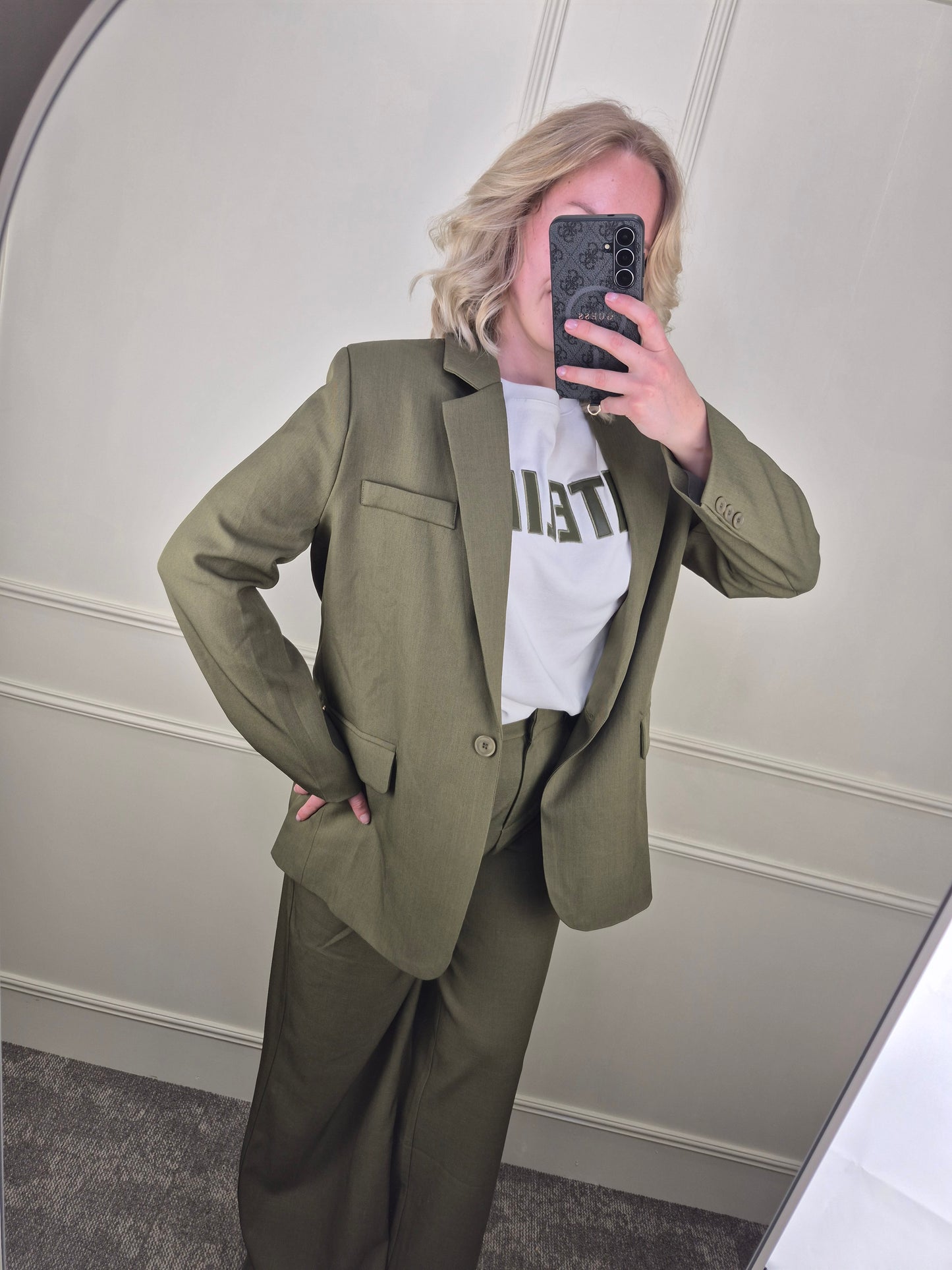 blazer bowie in groen met pantalon bowie