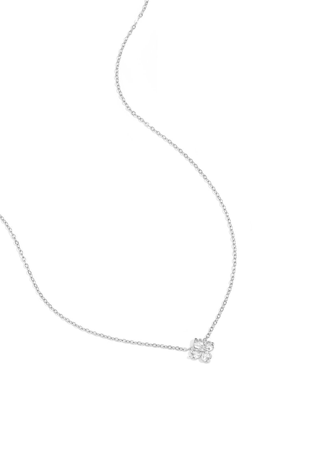 Ketting klaver zilver