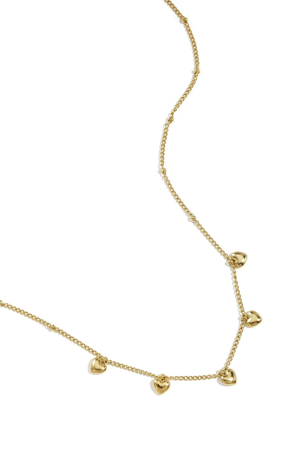 Ketting mini hearts goud