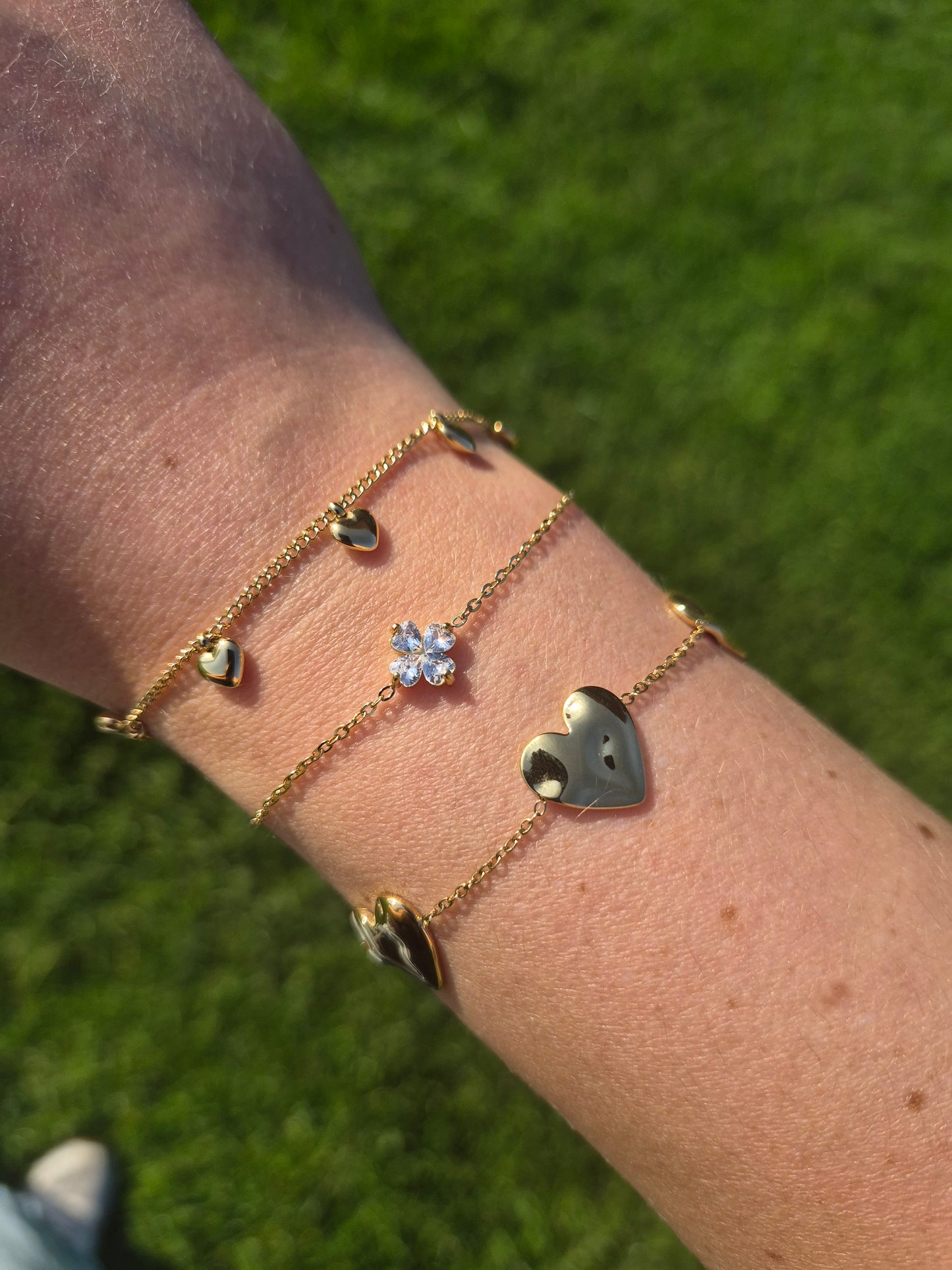 Armband klaver goud