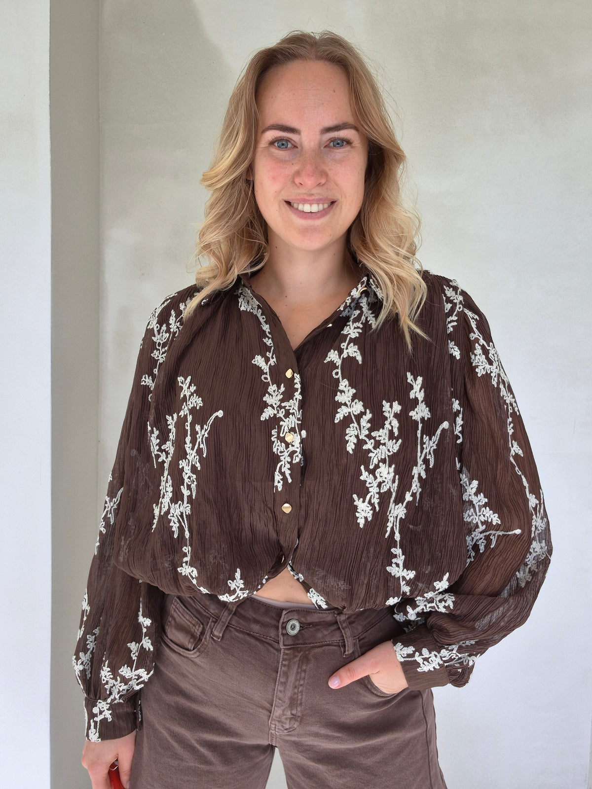 Blouse Mila bruin