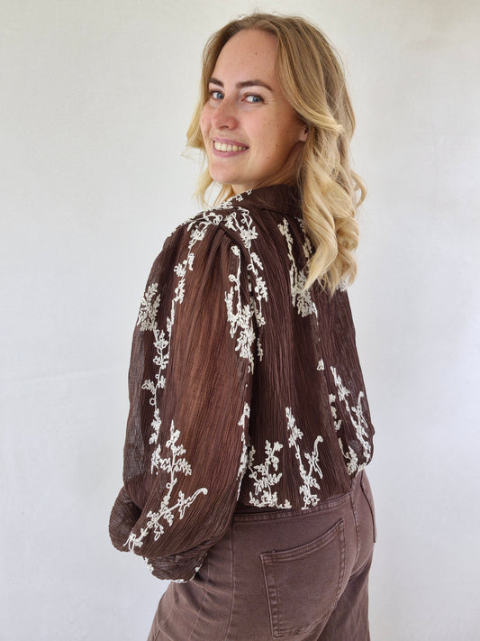 Blouse Mila bruin
