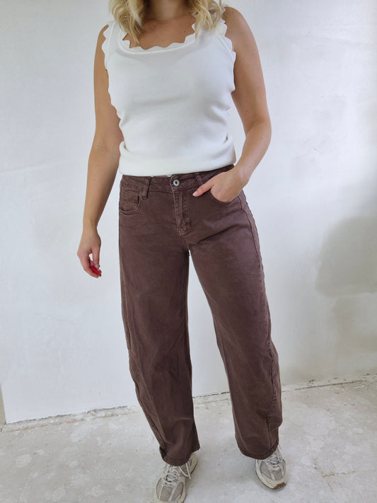 Barrel Jeans bruin
