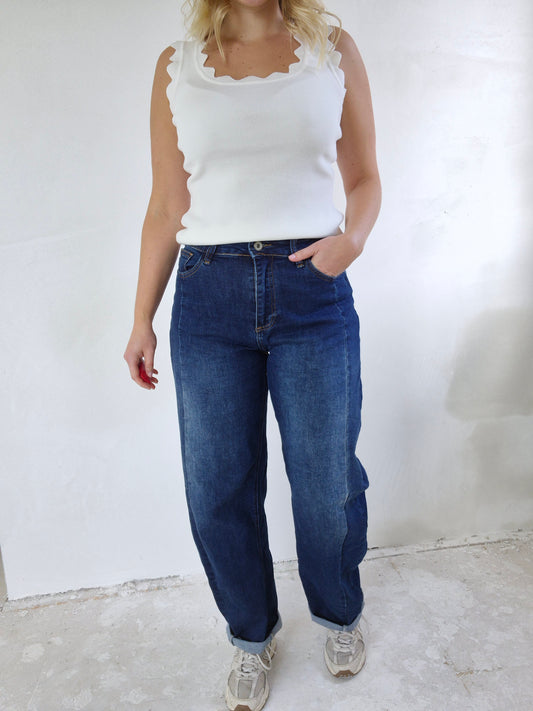 Barrel Jeans blauw