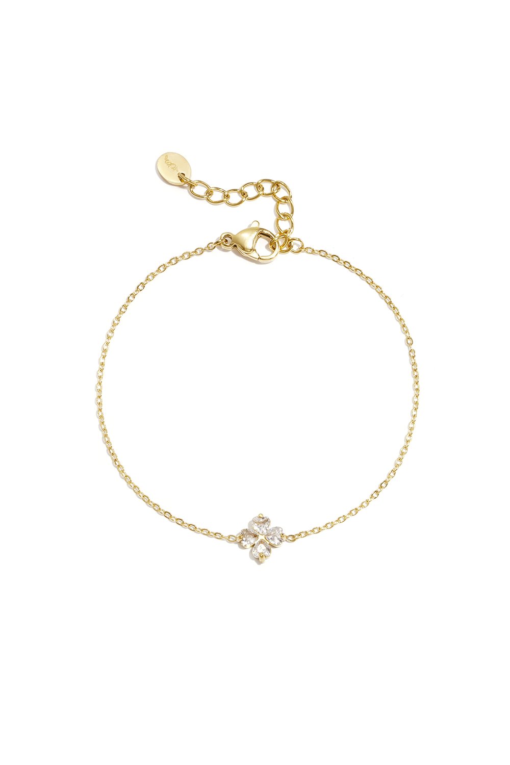 Armband klaver goud