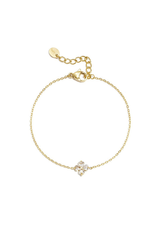Armband klaver goud