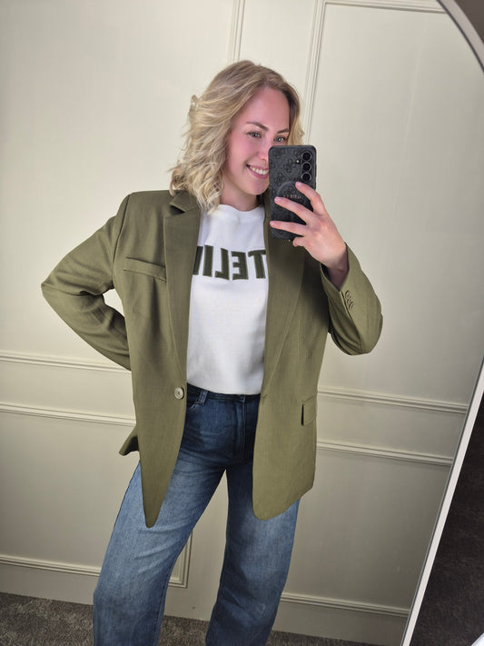 blazer bowie in groen
