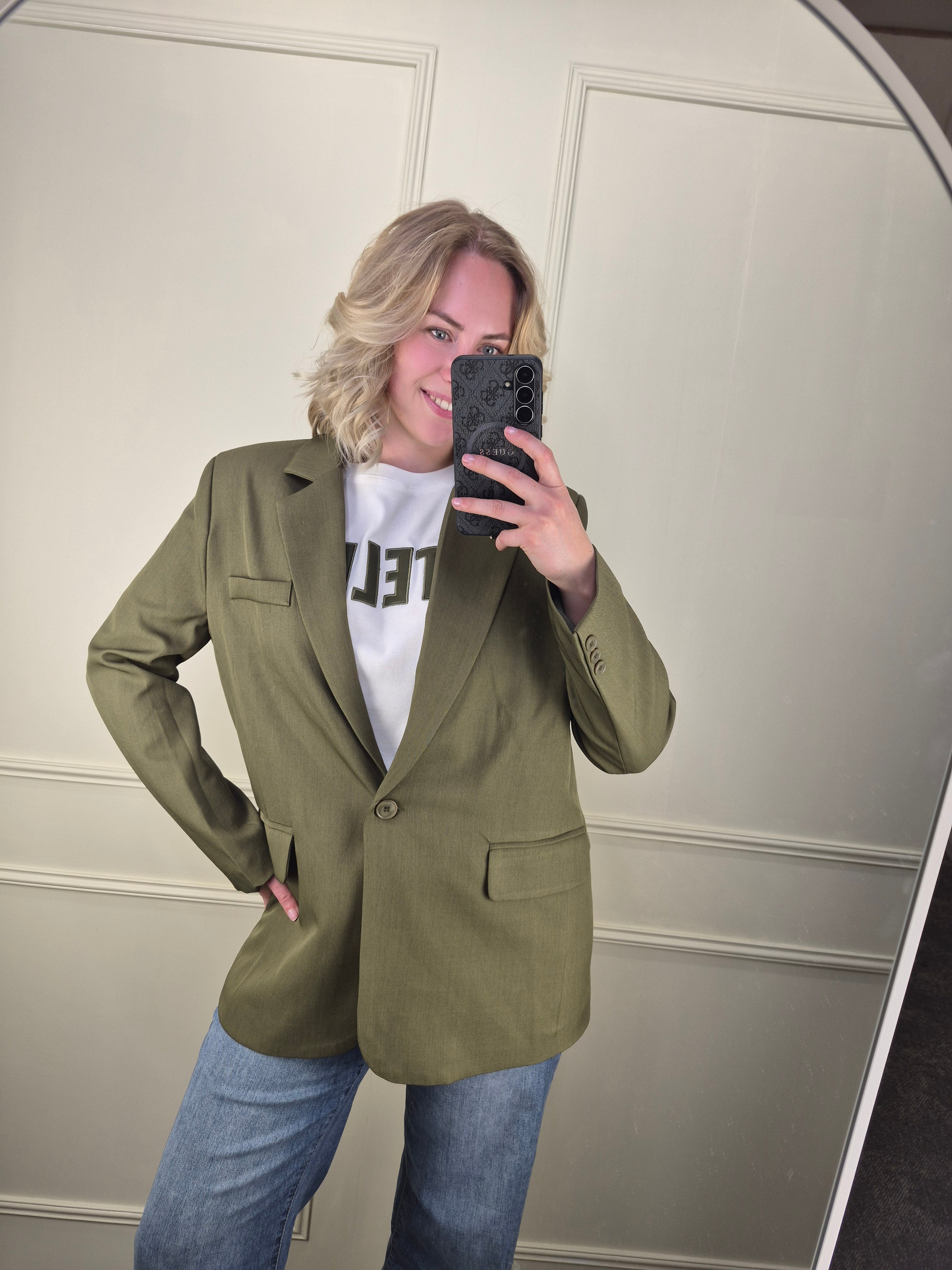Blazer bowie in groen