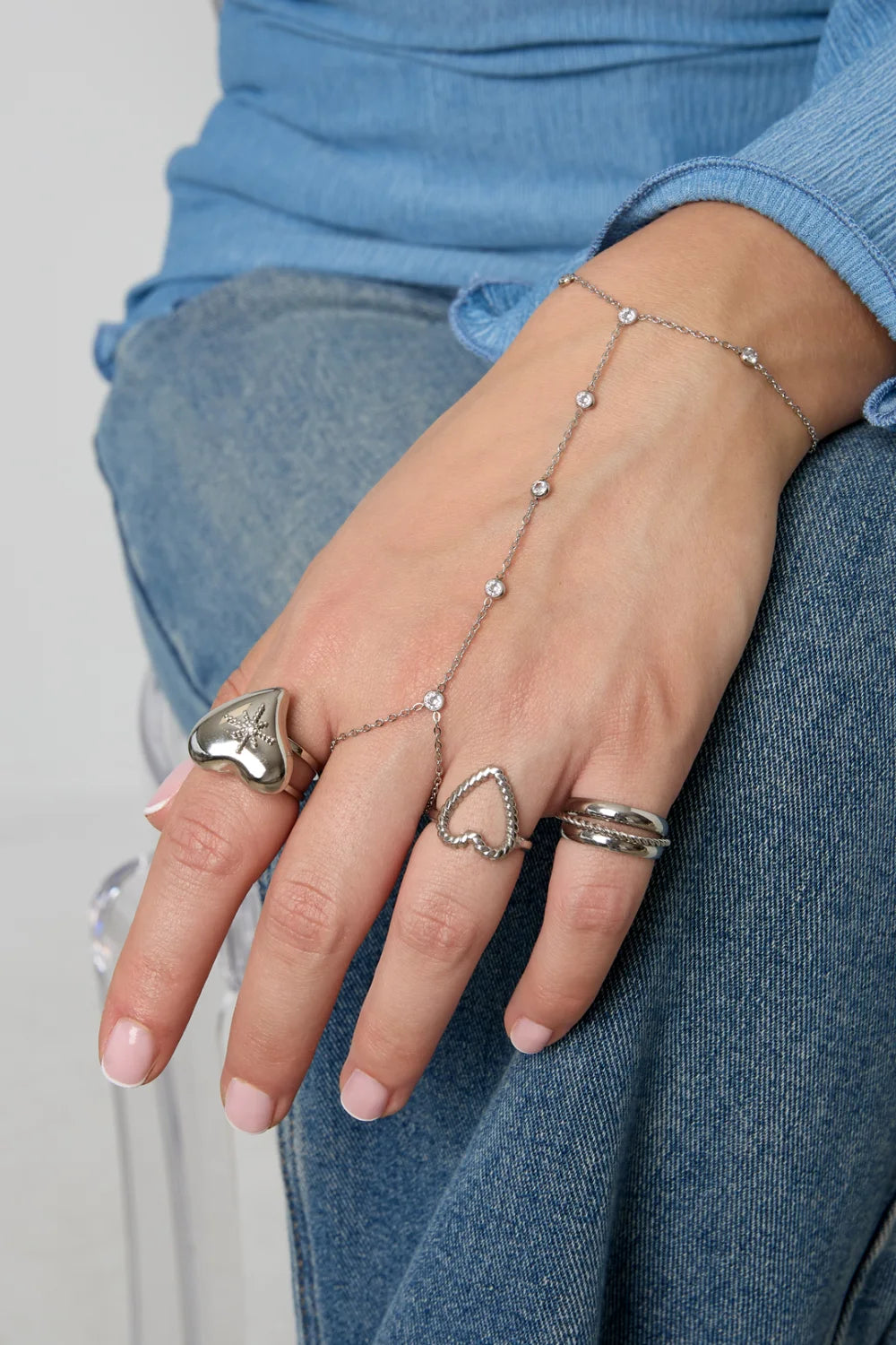 Handchain Emma Zilver