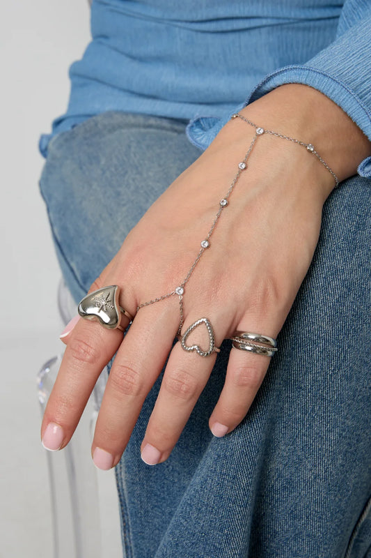 Handchain Emma Zilver