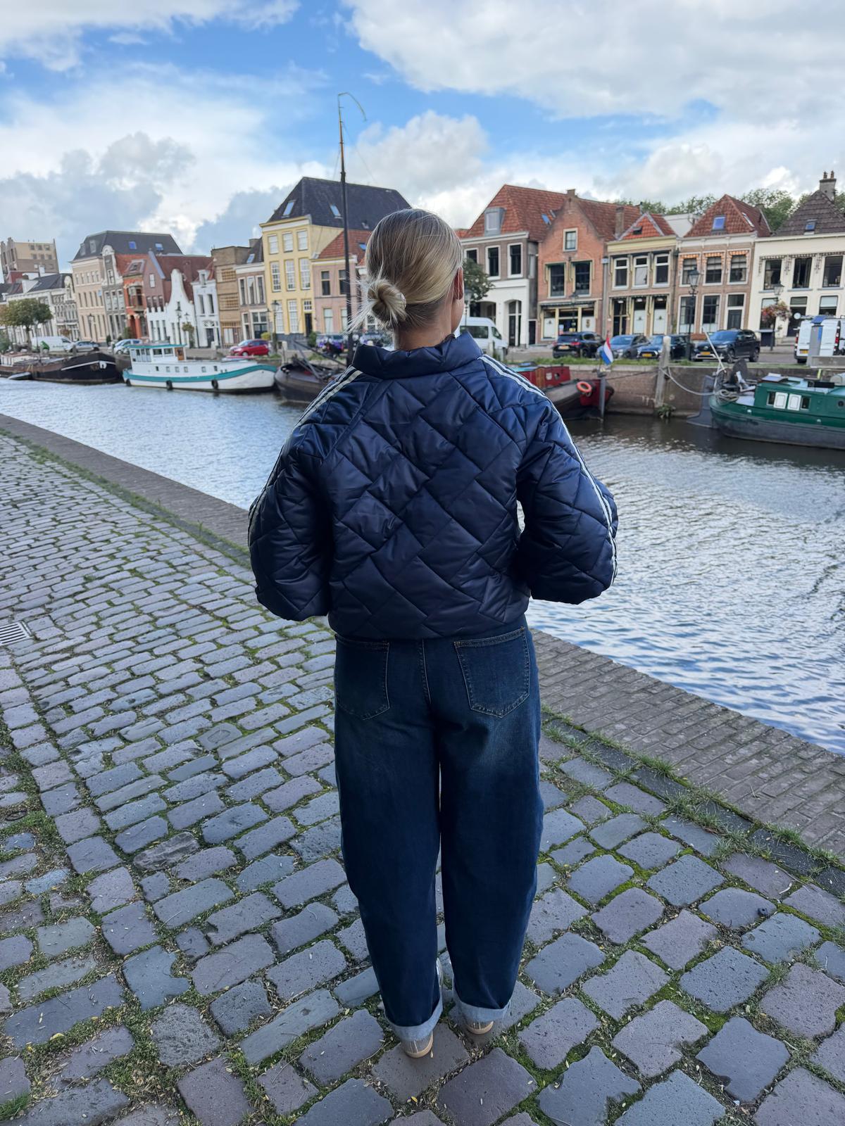 Jas Stripe blauw