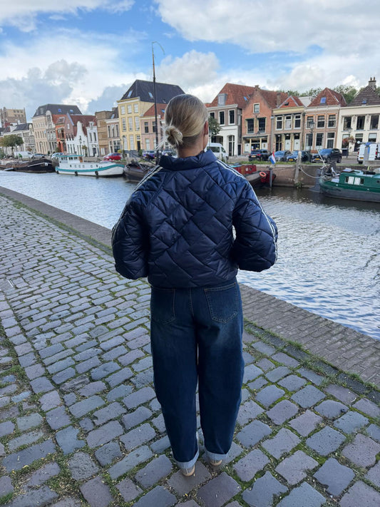 Jas Stripe blauw