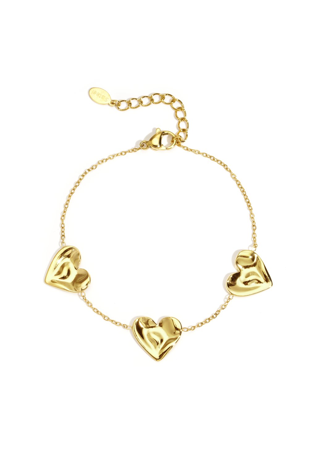 Armband Big Heart Goud