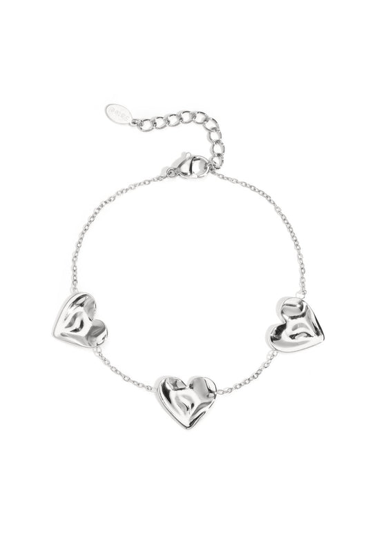 Armband Big Heart Zilver