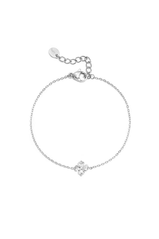 Armband klaver zilver