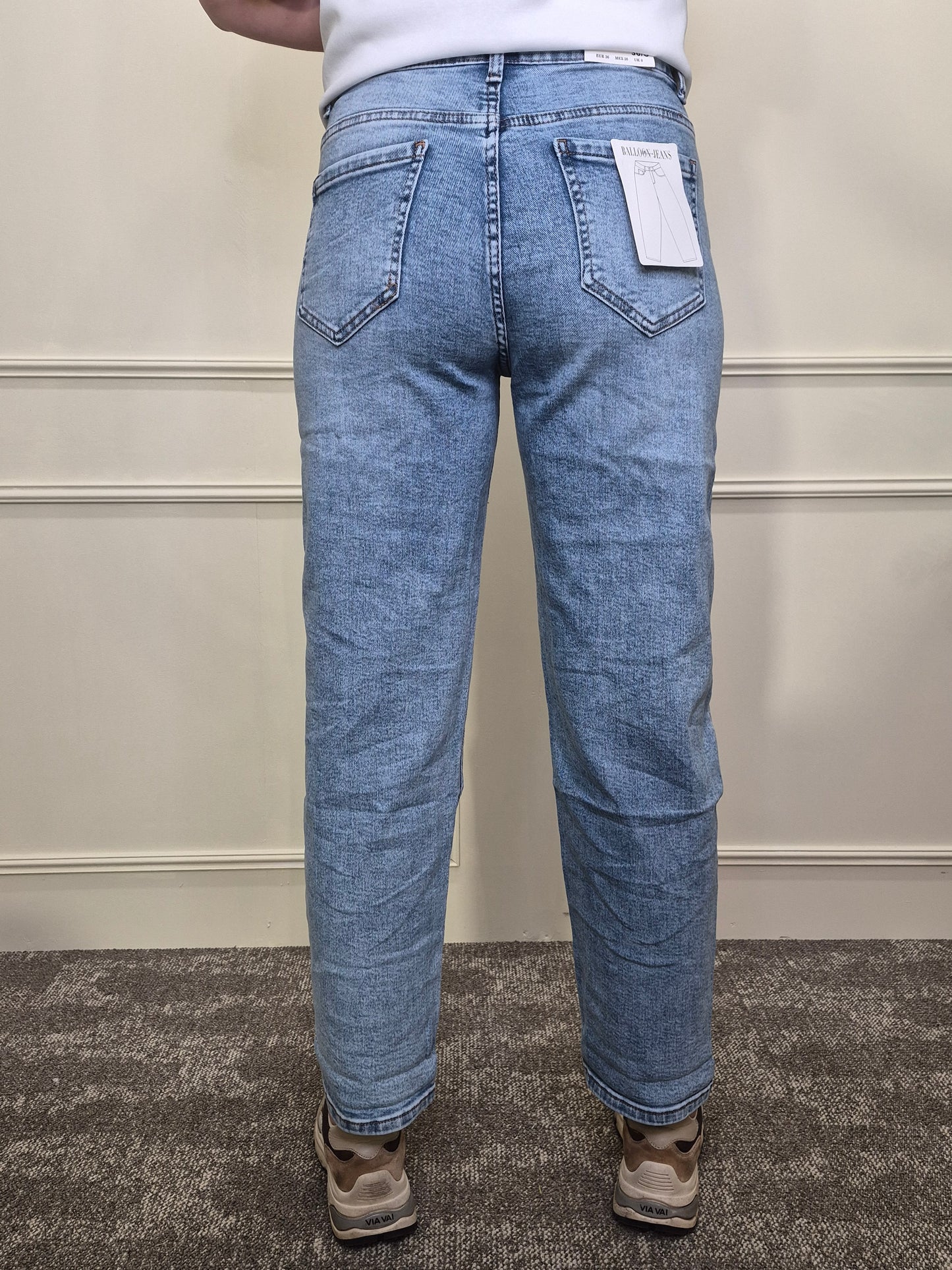 Balloon jeans blauw