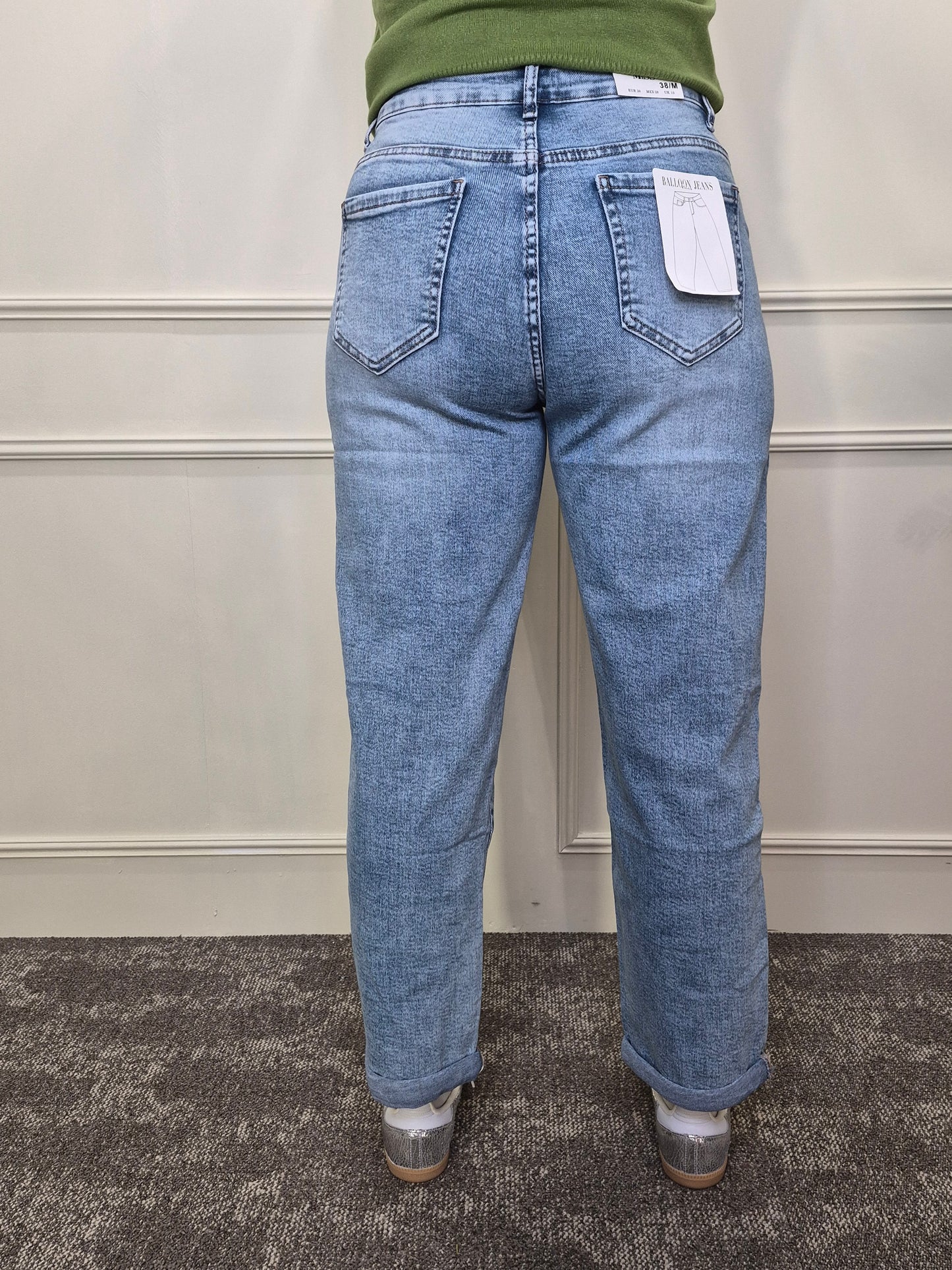 Balloon jeans blauw