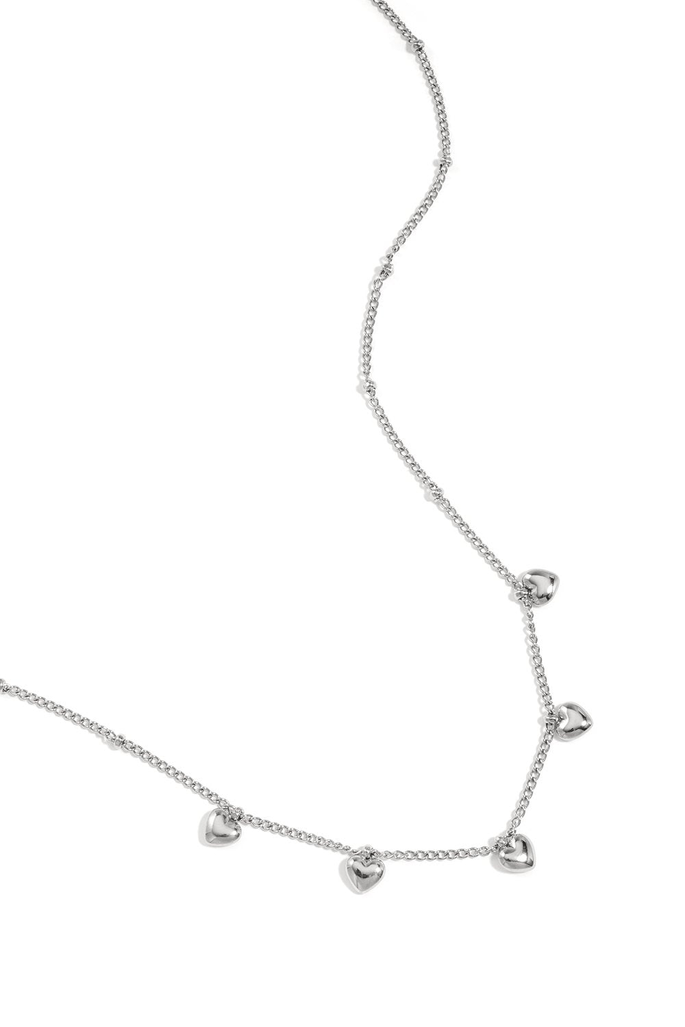 Ketting mini hearts zilver