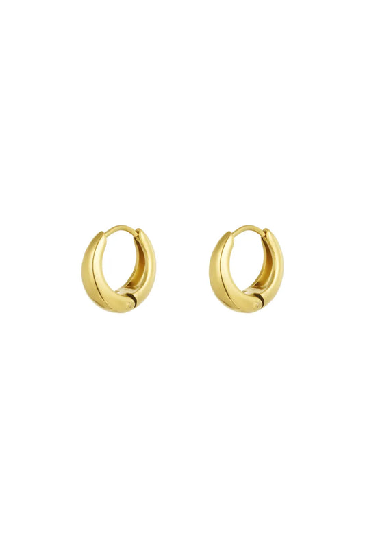 Oorbellen basic hoop goud