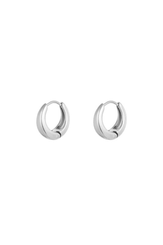 Oorbellen basic hoop zilver