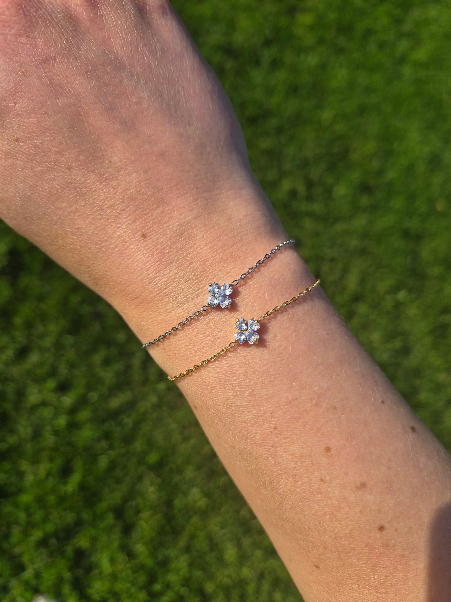 Armband klaver zilver