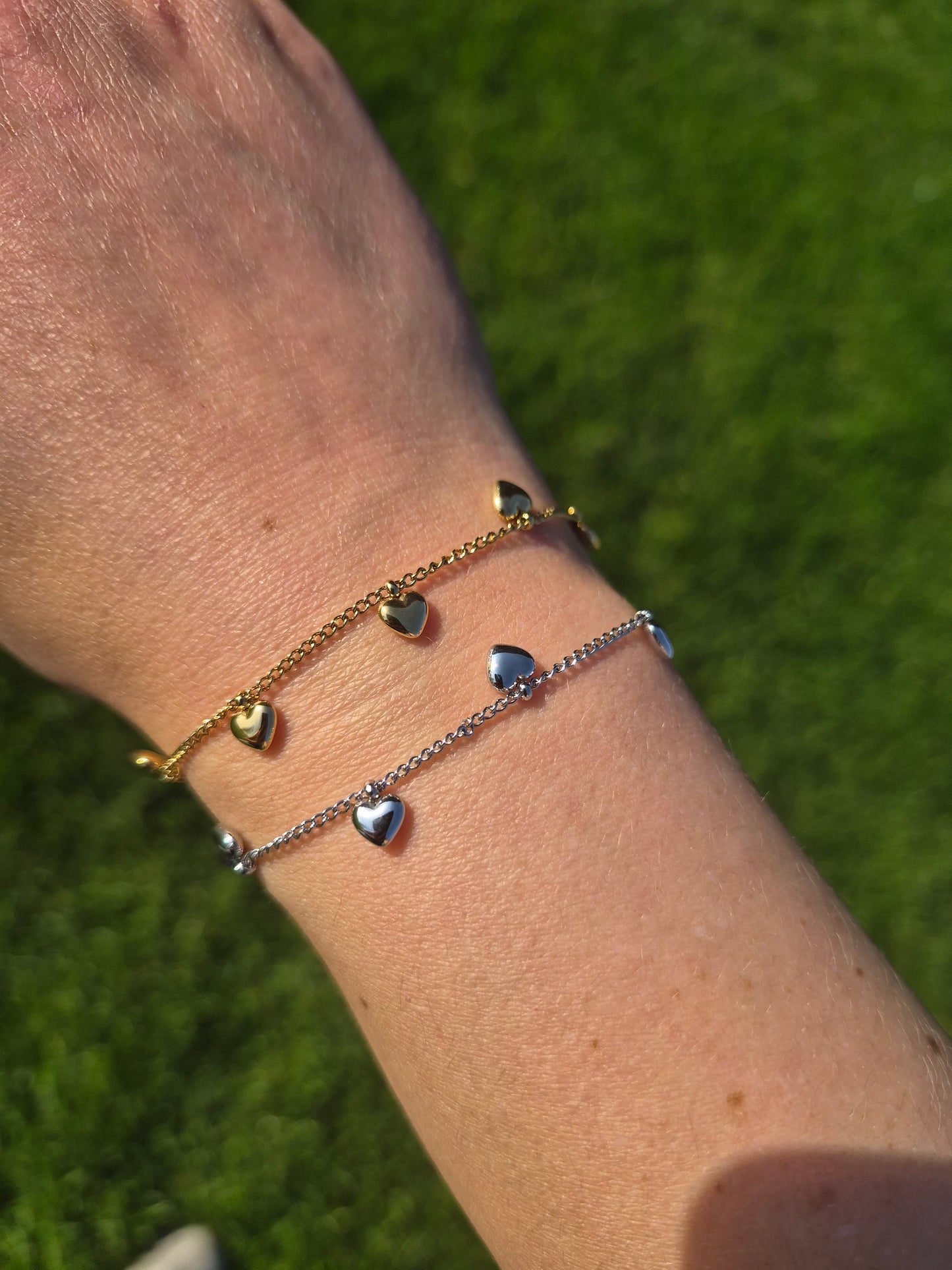 Armband mini hartjes goud