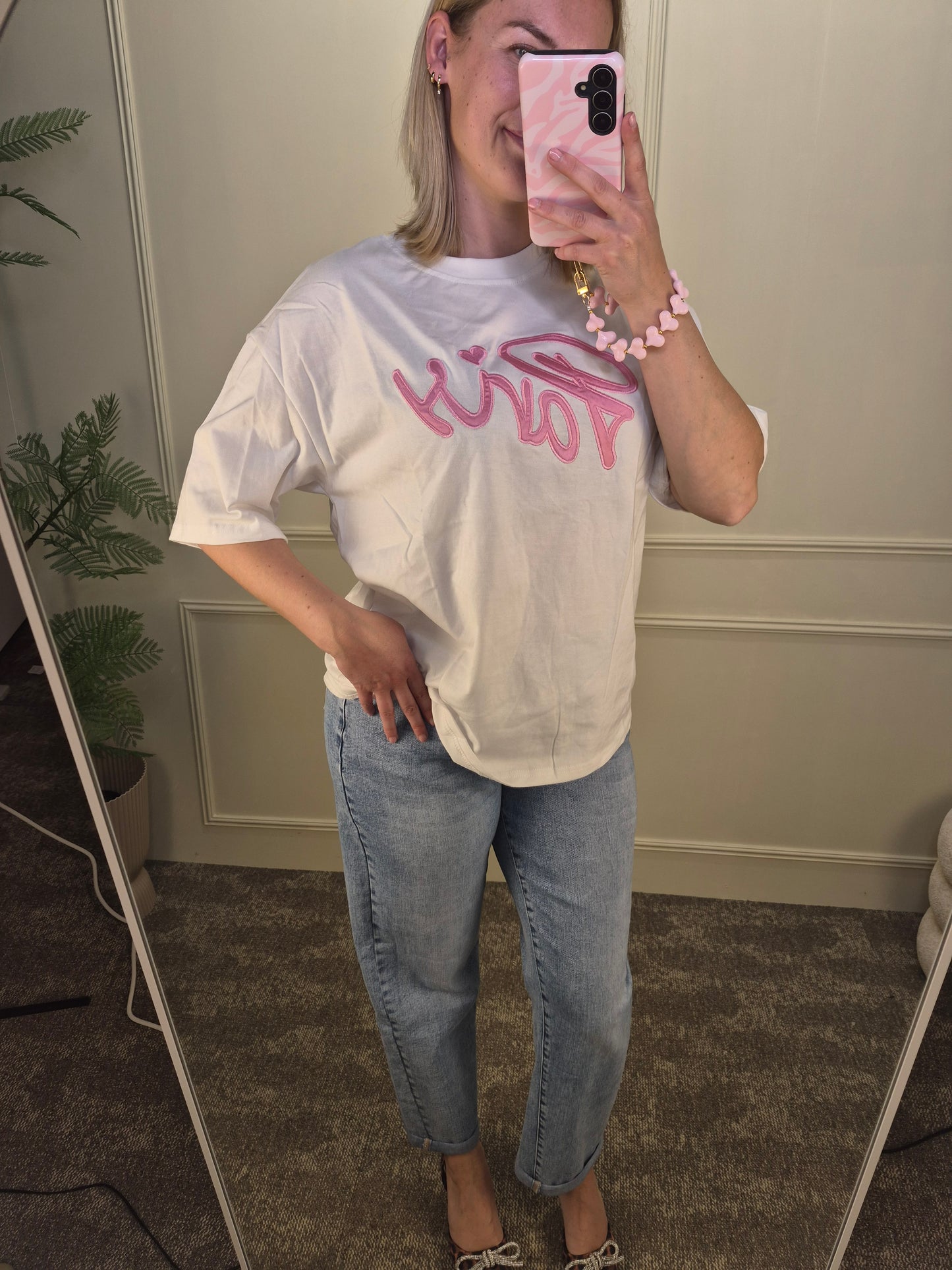 T-shirt Paris roze