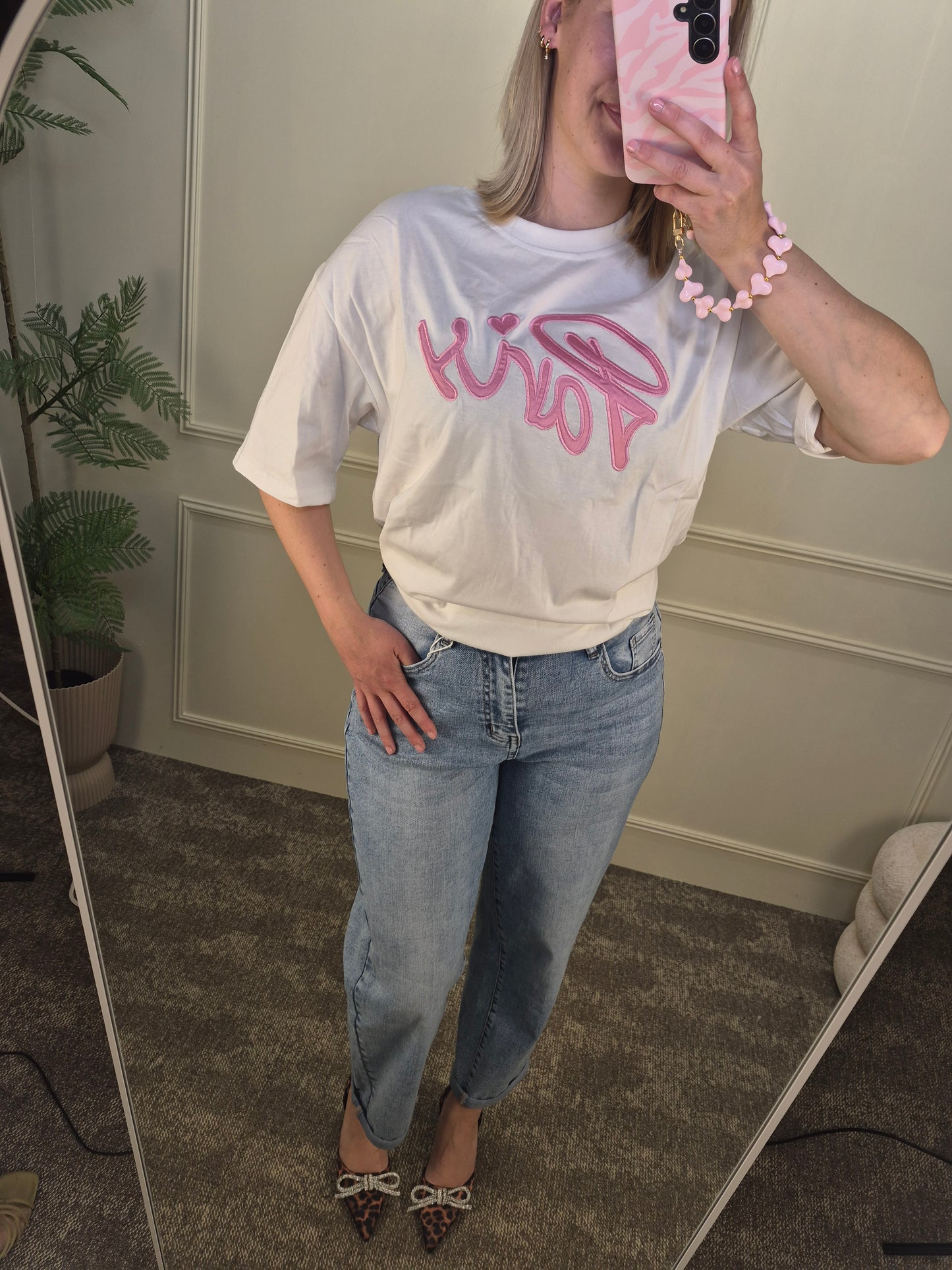 T-shirt Paris roze